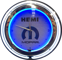 Hemi Mopar Double Tube Neon Clock - NENC-601