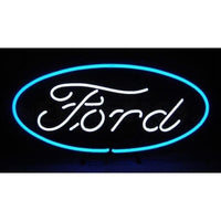Ford Oval Neon Sign (on metal grid) - NEA-028