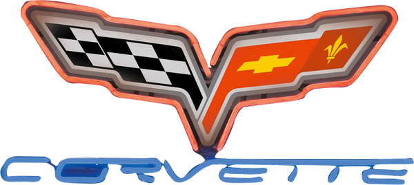Corvette Flag Neon Sign - NEA-029