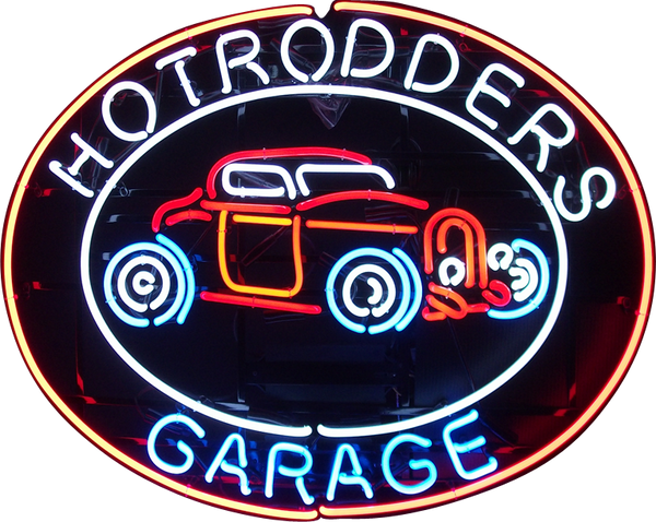 Hot Rodders Garage Neon Sign - NEN-063