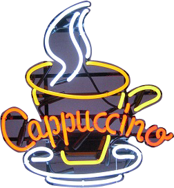 Cappuccino Neon Sign (orange) - NEBS-238