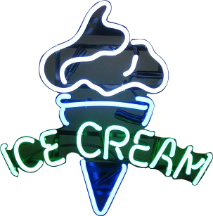 Ice Cream Cone Neon Sign - NEBS-245