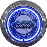 Ford Authorized Service Neon Clock -(Blue- NENC-07B,  White- NENC-07W)