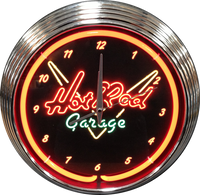 Hot Rod Garage Neon Clock - NENC-106