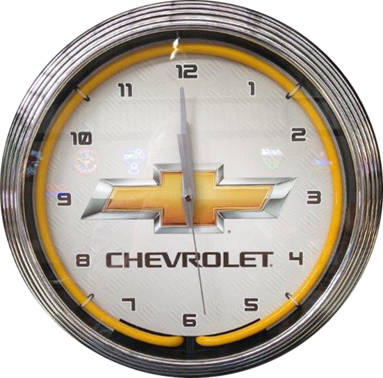 Chevrolet Neon Clock NENC107 Neon Effect