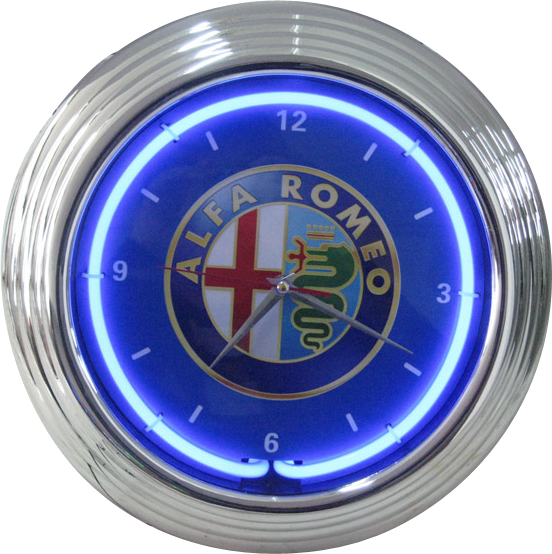 Alfa Romeo Neon Clock - NENC-15