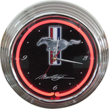 Mustang Neon Clock - (Blue NENC-16B, Red NENC-16R)