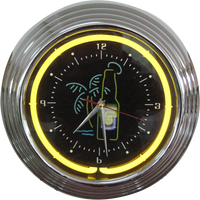 Corona Bottle & Palm Tree Neon Clock - NENC-22