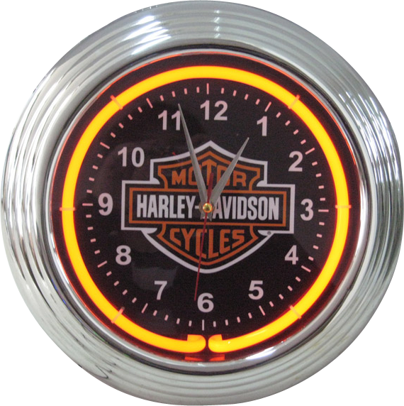 Harley Davidson Neon Clock NENC31 Neon Effect