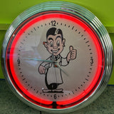 Four Square Man Neon Clock - NENC-541
