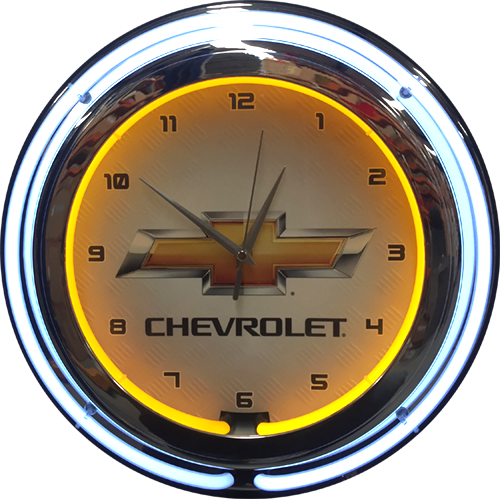 Chevrolet Double Tube Neon Clock - NENC-604