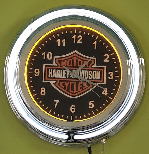 Harley Davidson Double Tube Neon Clock - NENC-605