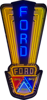 Ford 50's Jubilee Crest Neon Sign (in shaped steel can) - ATND-NEA-500