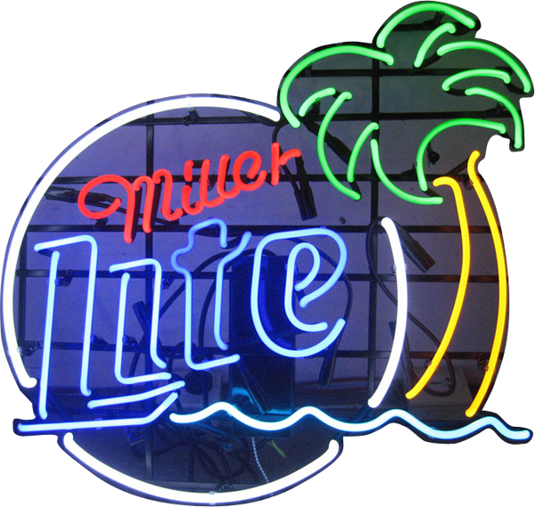 Miller Lite Palm Tree Neon Sign - NEB-113