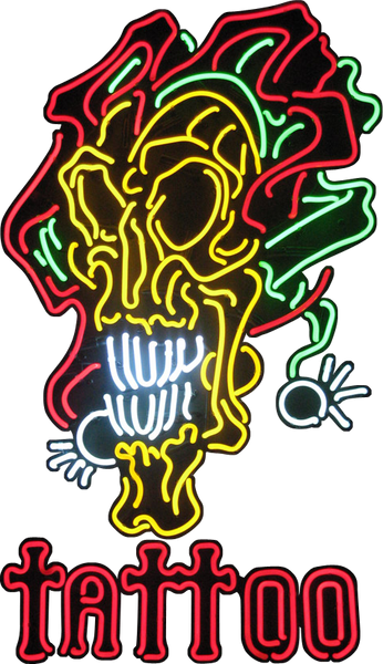 Tattoo Skull Neon Sign - NEBS-191