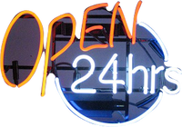 Open 24 hrs Neon Sign - NEBS-201