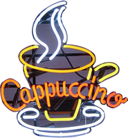 Cappuccino Neon Sign (orange) - NEBS-238