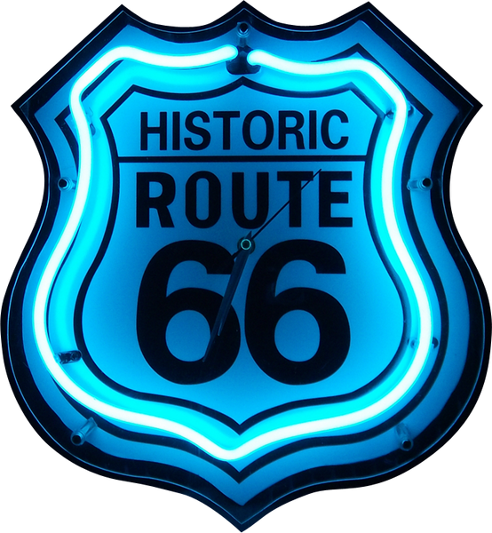 Historic Route 66 Neon Sign Clock - NEN-198
