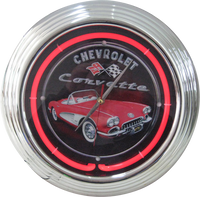Chevrolet Corvette with Car Neon Clock - NENC-04