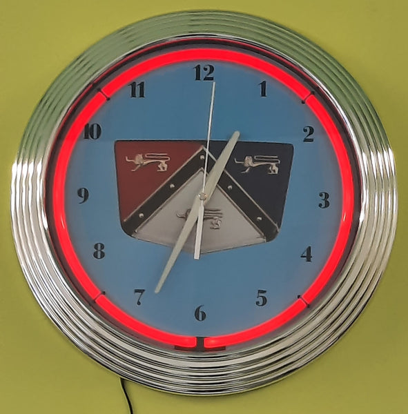 Ford 1955-57 Emblem Neon Clock (Red-NENC-09R, White-NENC-09W)