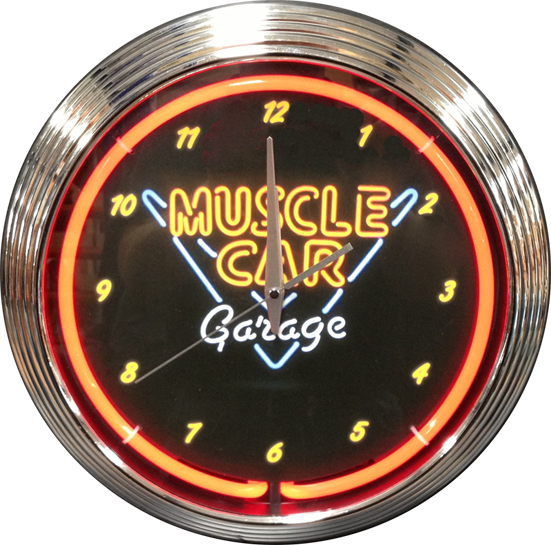 Muscle Car Garage Neon Clock - NENC-102