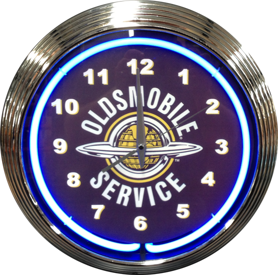 Oldsmobile Service Neon Clock - NENC-105