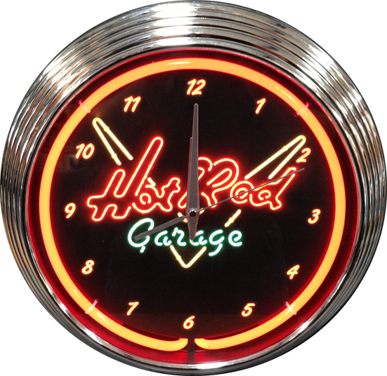 Hot Rod Garage Neon Clock - NENC-106