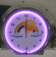 Rainbow with Sun Neon Clock - NENC-166