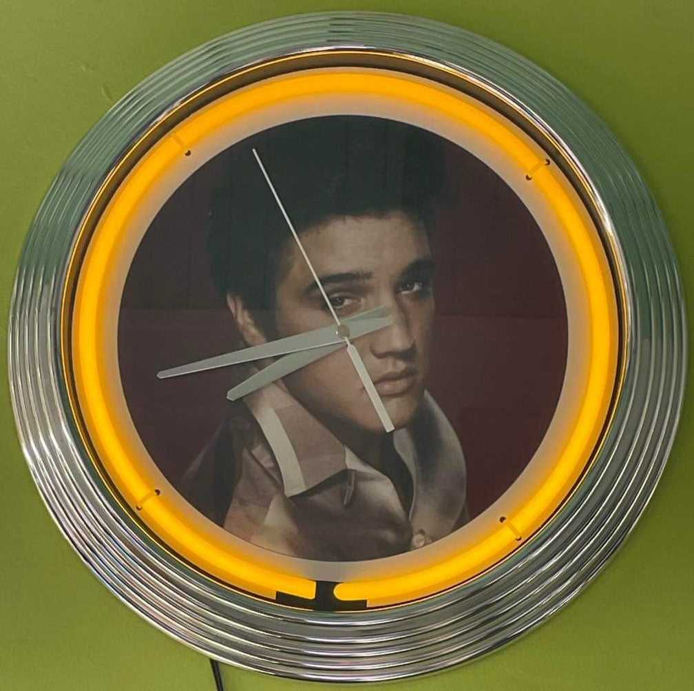 Elvis Presley Neon Clock NENC32 Neon Effect