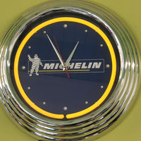 Michelin Man Neon Clock -(White NENC-49W, Yellow NENC-49Y)