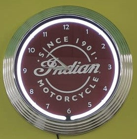 Indian Motorcycle Since 1901 Neon Clock - NENC-523