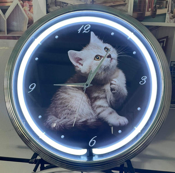 Kitten Neon Clock - NENC-570