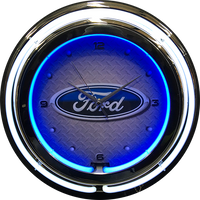 Ford Double Tube Neon Clock - NENC-603