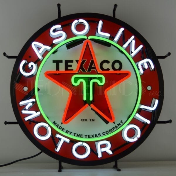 Texaco Gasoline Motor Oil Neon Sign - NEP-284